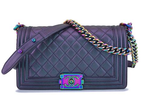 chanel 16c purple boy medium|chanel handbags for boys.